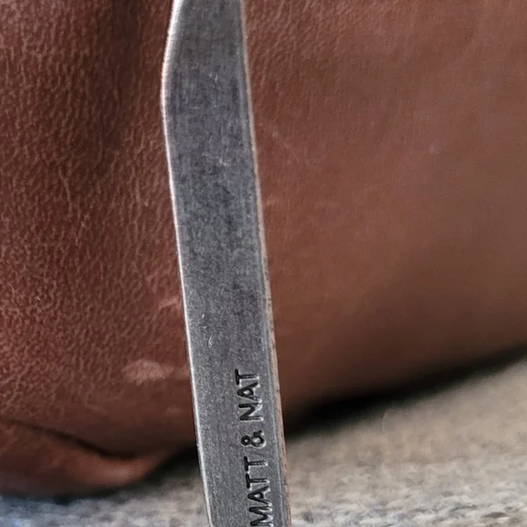 Matt & Nat Vegan Leather Brown Mitsuko Bowling Satchel and Crossbody Bag - Picture 10 of 16